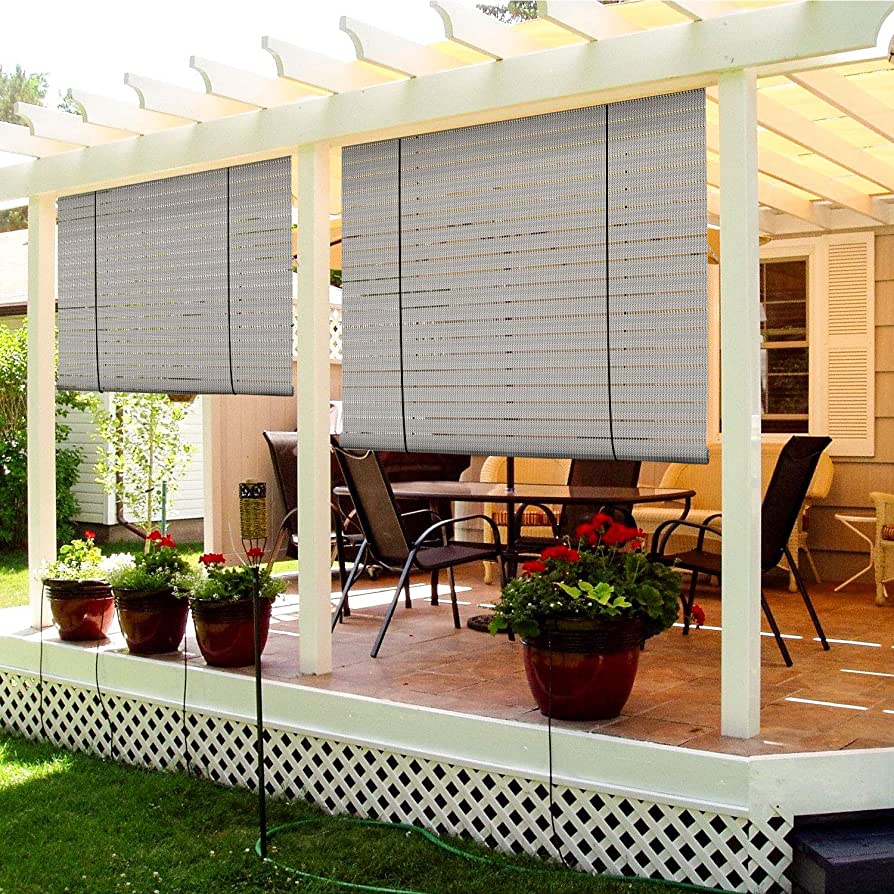 Shade Your Pergola With Outdoor Roller Shades